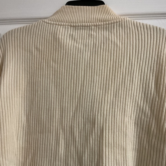 Pendleton Ivory Leather And Ribbed Merino Wool Full-zip Jacket, Large - Picture 7 of 7